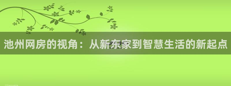 新宝5湫333 00：池州网房的视角：从新东家到智慧生活的新