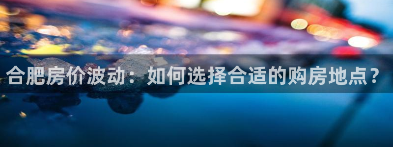 新宝rm5：合肥房价波动：如何选择合适的购房地点？