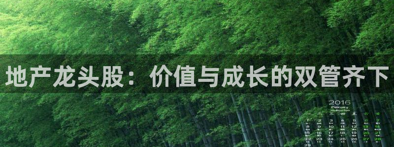 新宝5平台登陆：地产龙头股：价值与成长的双管齐下