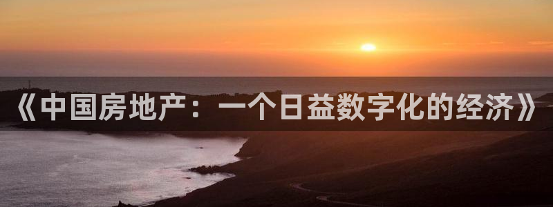 新宝5平台注册资金：《中国房地产：一个日益数字化的经济》