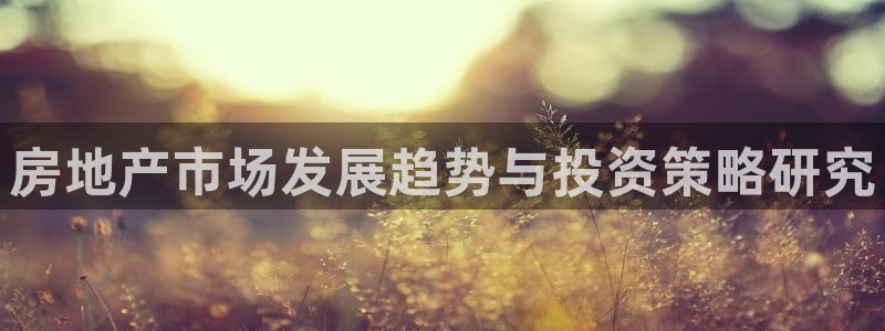 新宝5手机登陆：房地产市场发展趋势与投资策略研究